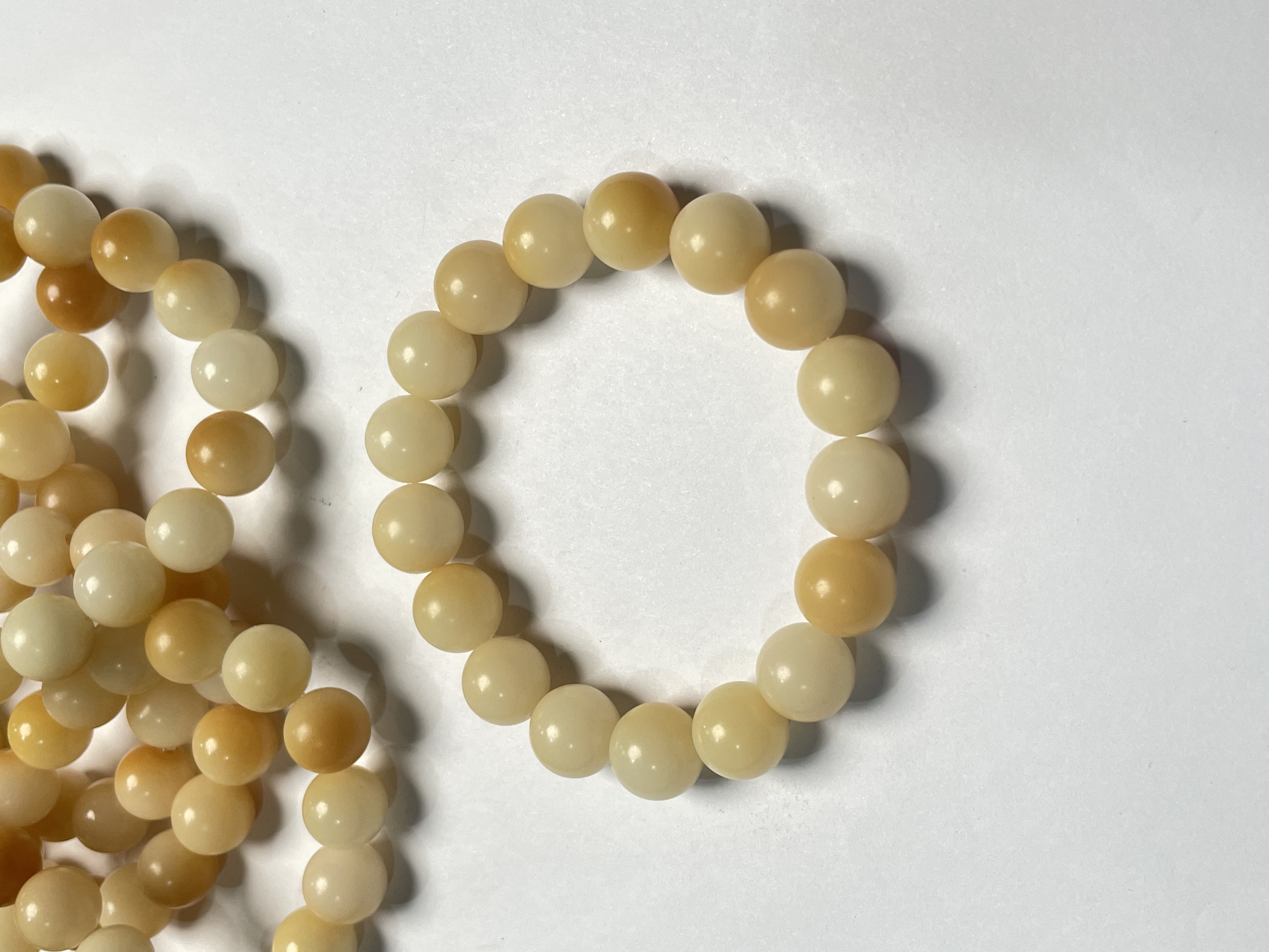 11302  白菩提奶酪渐变手串12mm