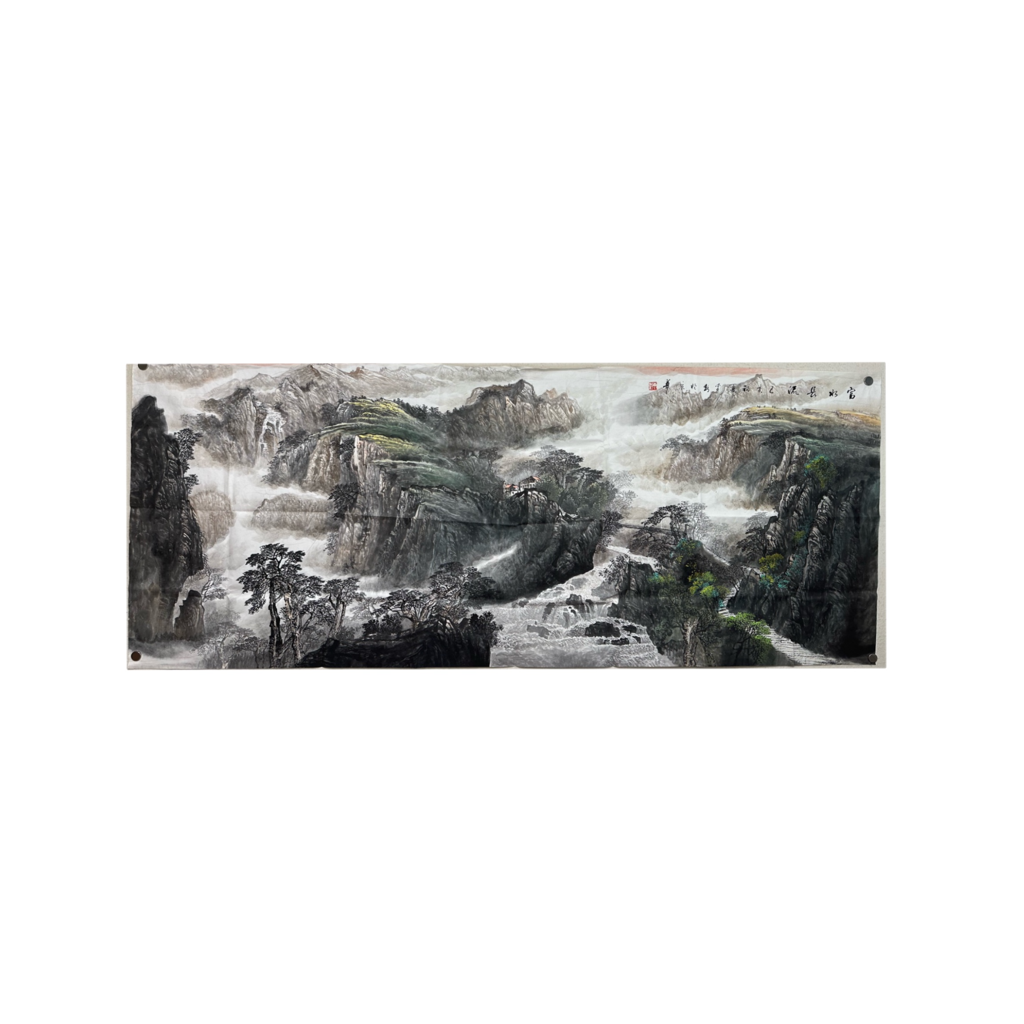 小八尺山水国画 山水画 办公室客厅 送礼佳品 33269