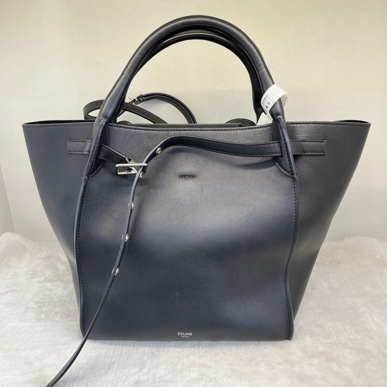 95新 Celine/思琳 Bigbag黑色蝙蝠包手提水桶单肩包