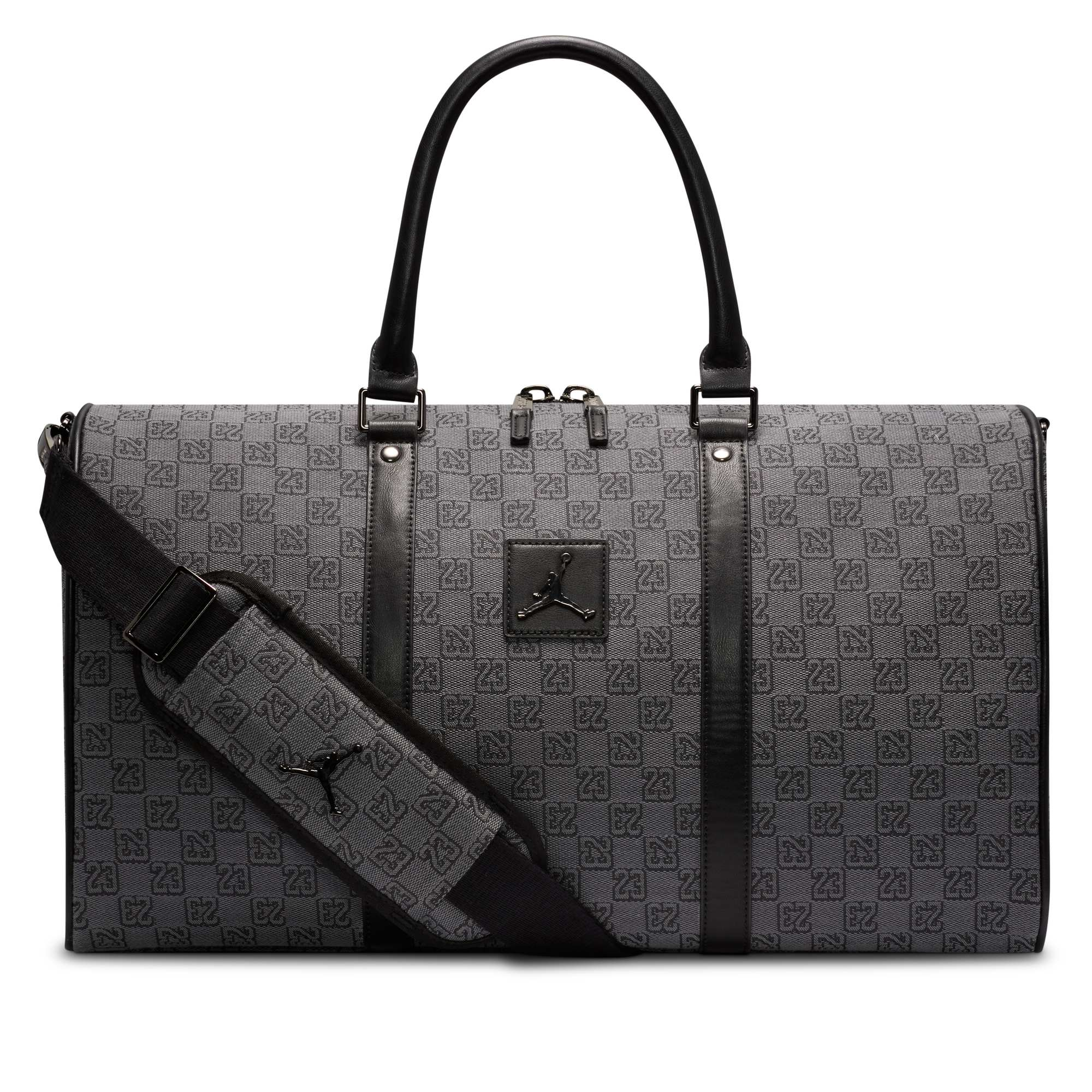 NIKE/耐克官方正品AJ黑色棋格盘经典拉链休闲便携包FJ6787-070