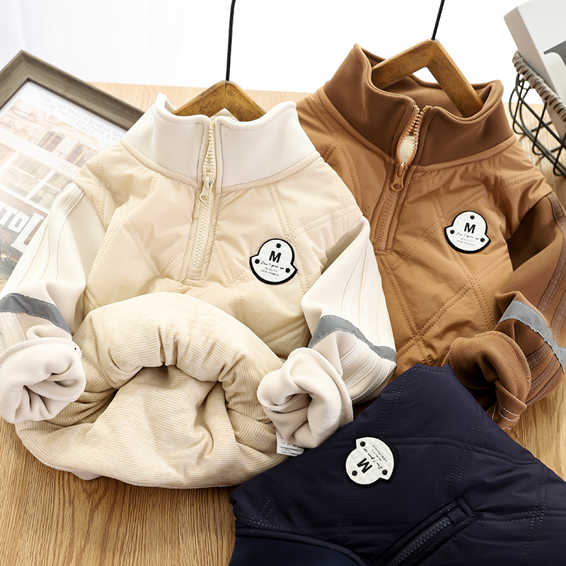男童轻薄棉服冬季2025新儿童加厚棉衣中大童冬装棉袄校服神器外套
