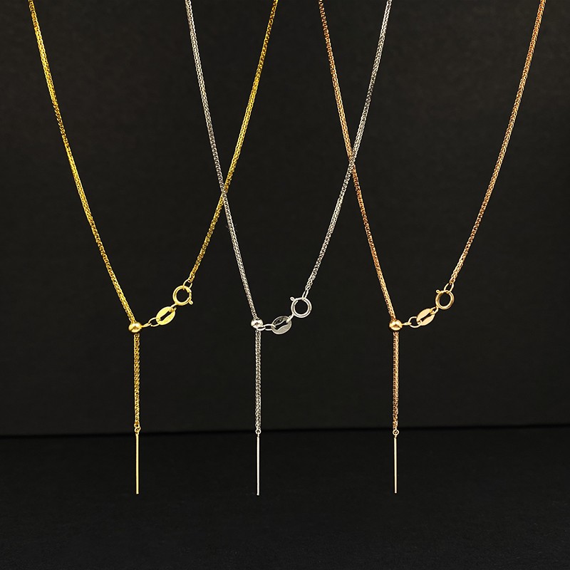 18K金链针式肖邦链万能黄玫白金百搭可调节多样性发其一/多退少补