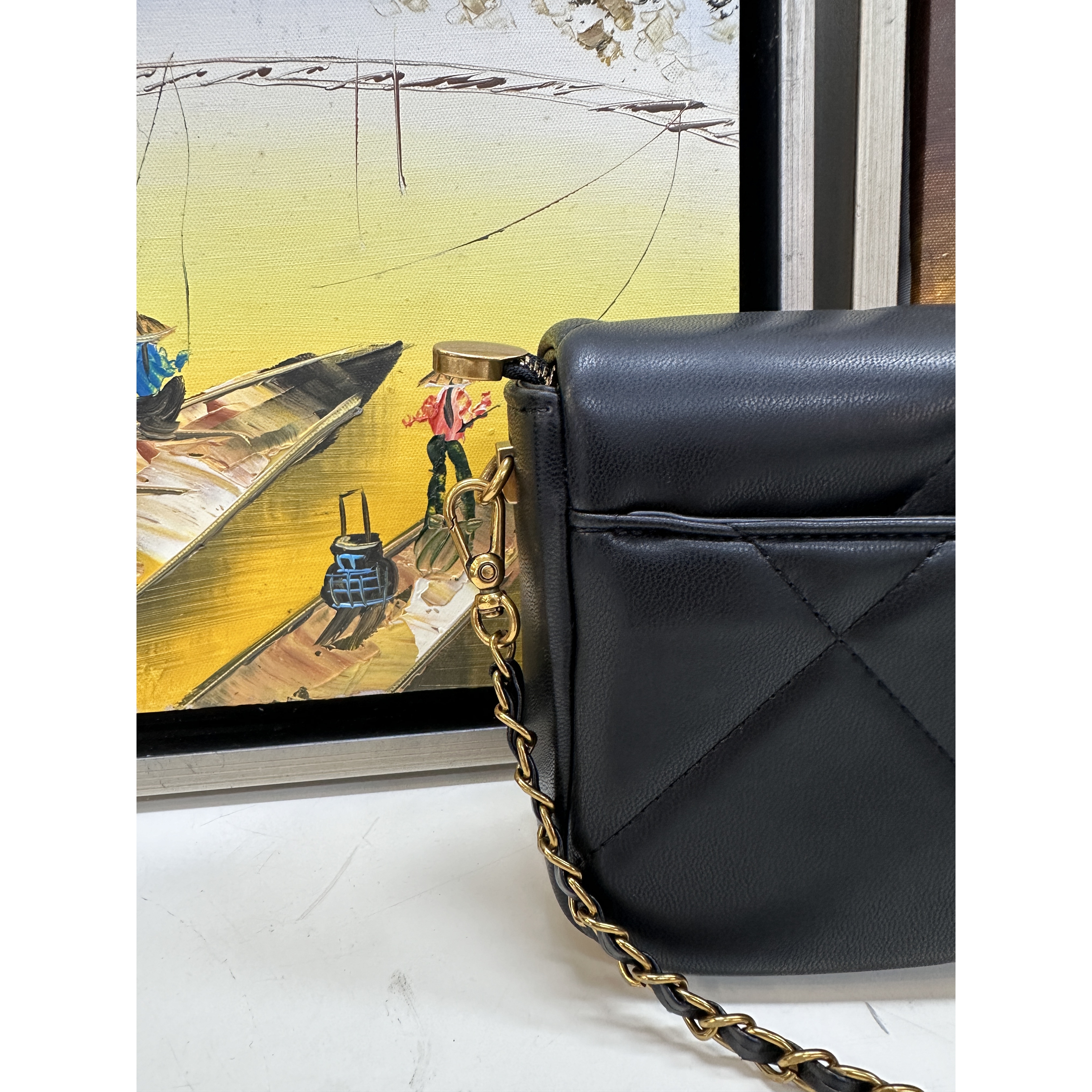 【凯旋门小斜挎】2024年新款轻奢百搭手提斜挎单肩包 1051-黑色