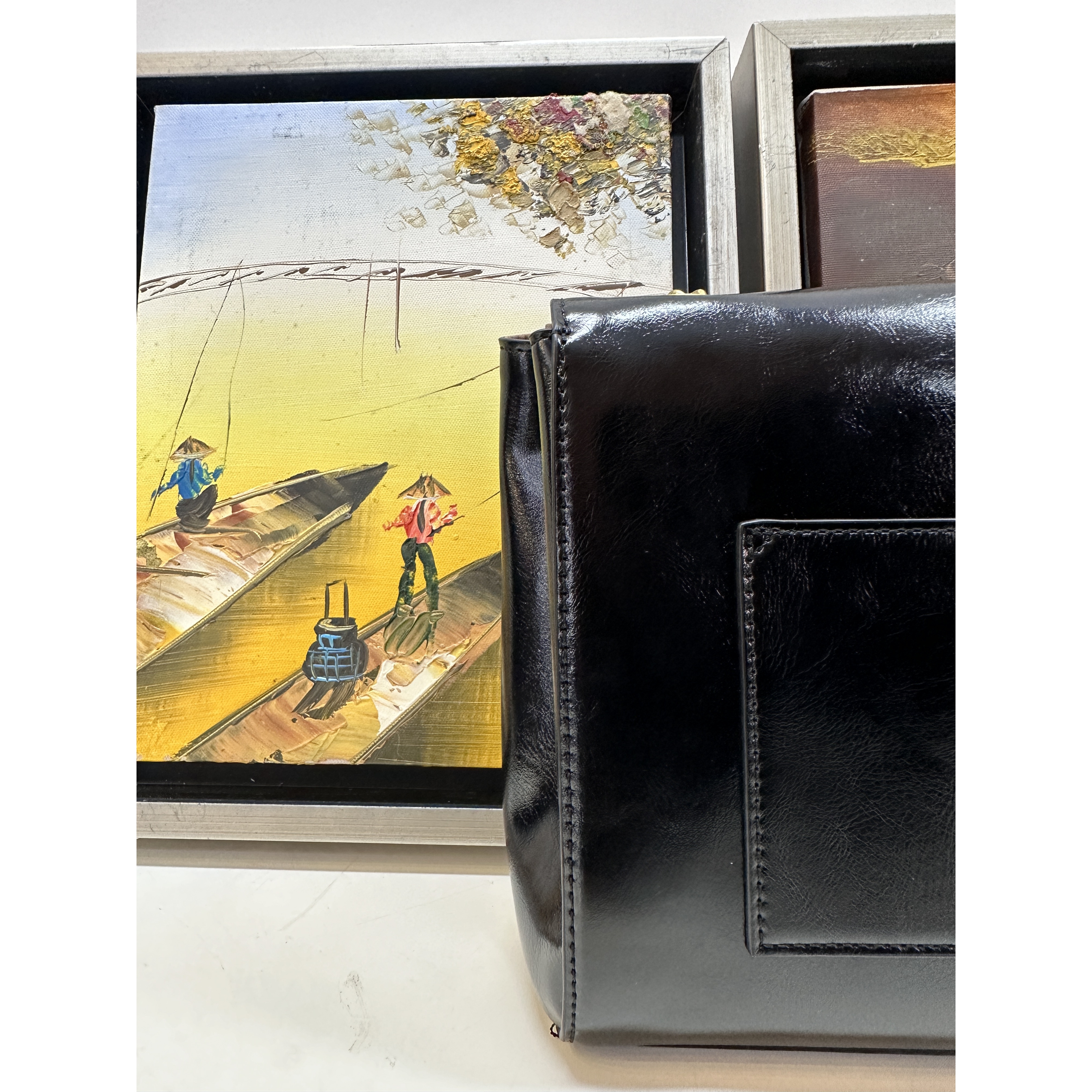 【双面包】2024年新款轻奢百搭手提包斜挎单肩包 2266-黑色