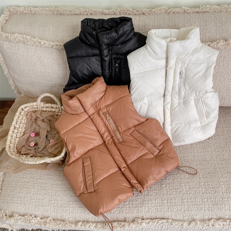韩版儿童羽绒马甲背心女童宝宝加厚坎肩秋冬男童保暖马夹立领外穿