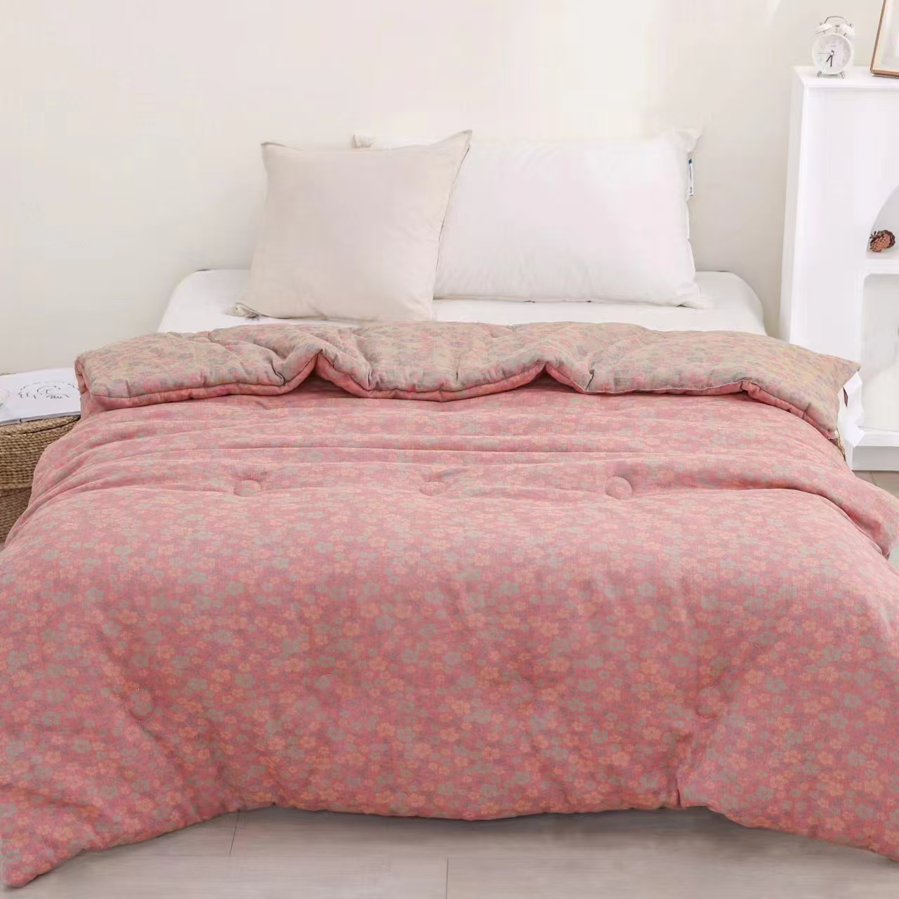 【闭月羞花】双人被200*230全棉双层纱亲肤可水洗加厚