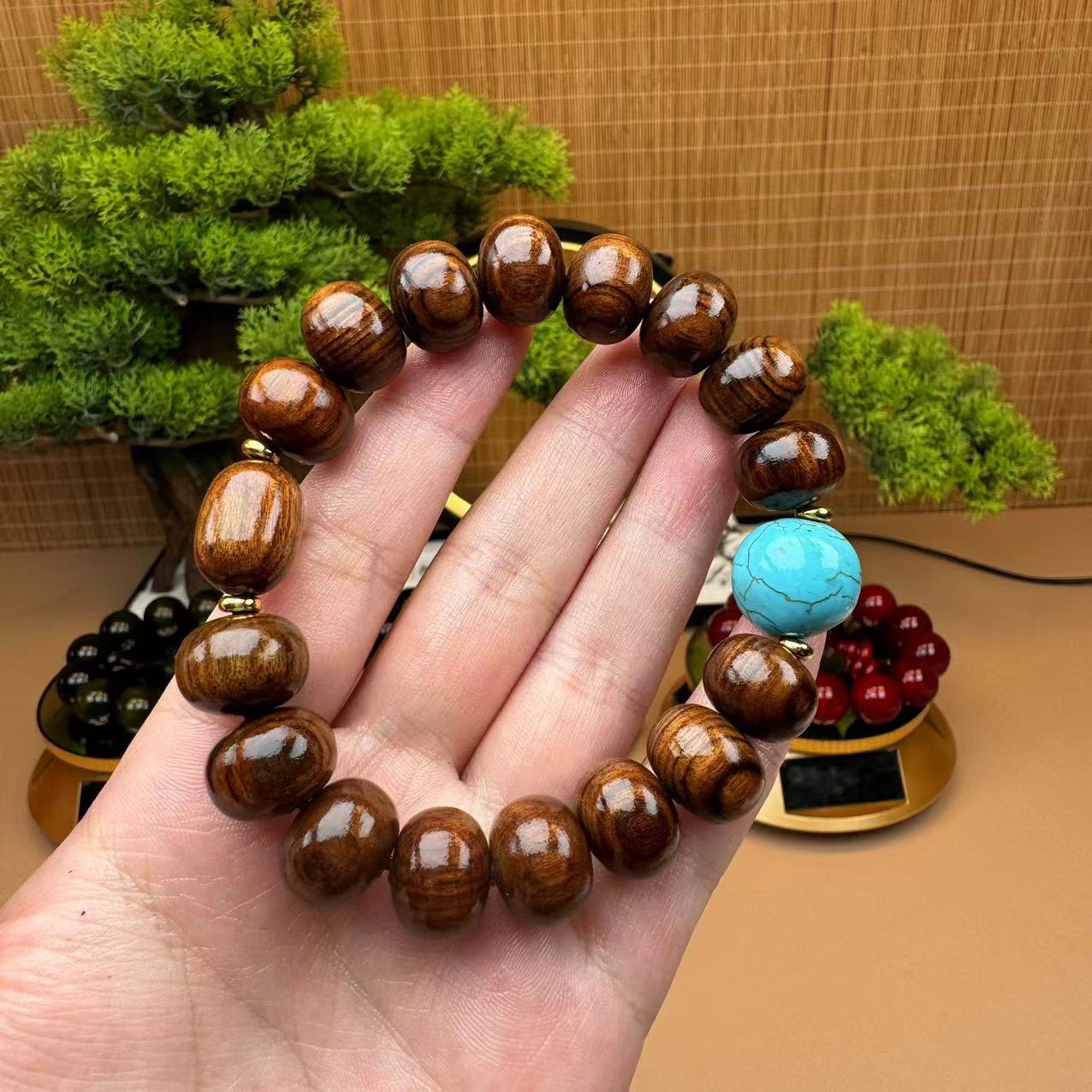 【8017】1.6算盘珠花梨木手串。