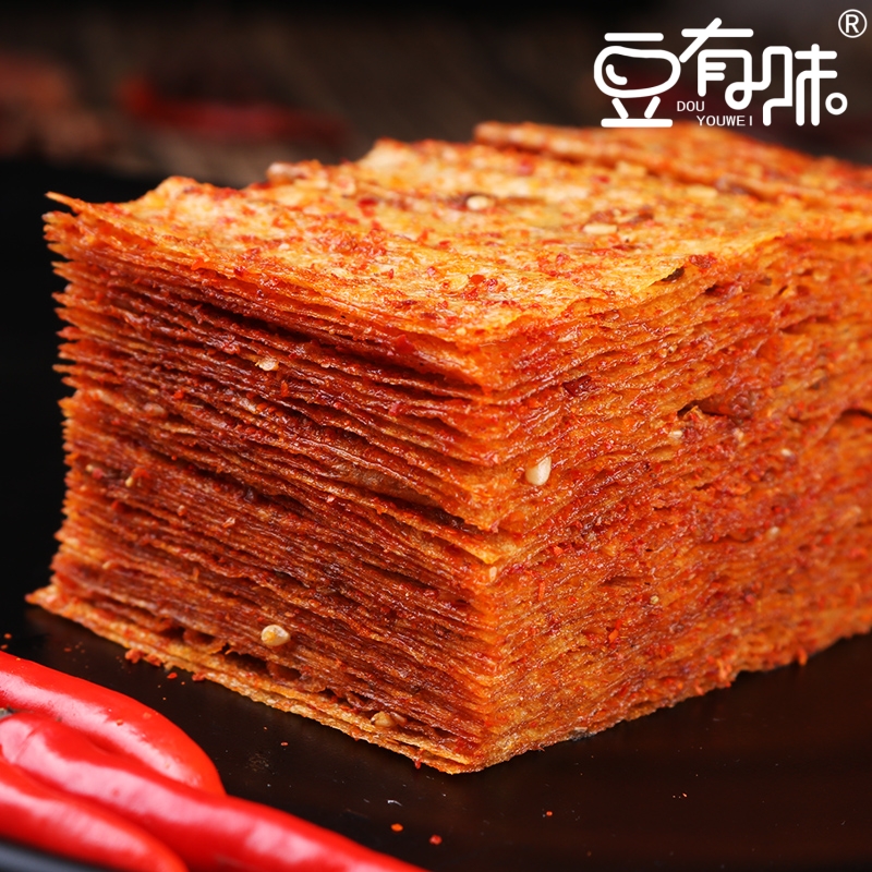 豆有味平江手撕辣片零食湖南特产小吃辣条平江大辣片平江辣片24K