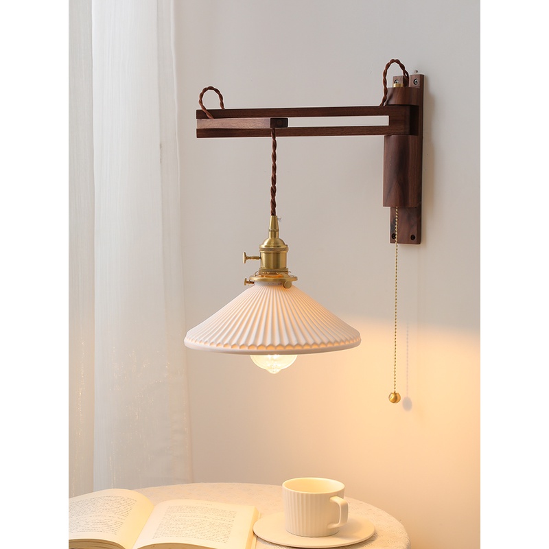 兰黛 日式北欧复古咖啡厅书房客厅卧室床头卫生间餐厅过道壁灯