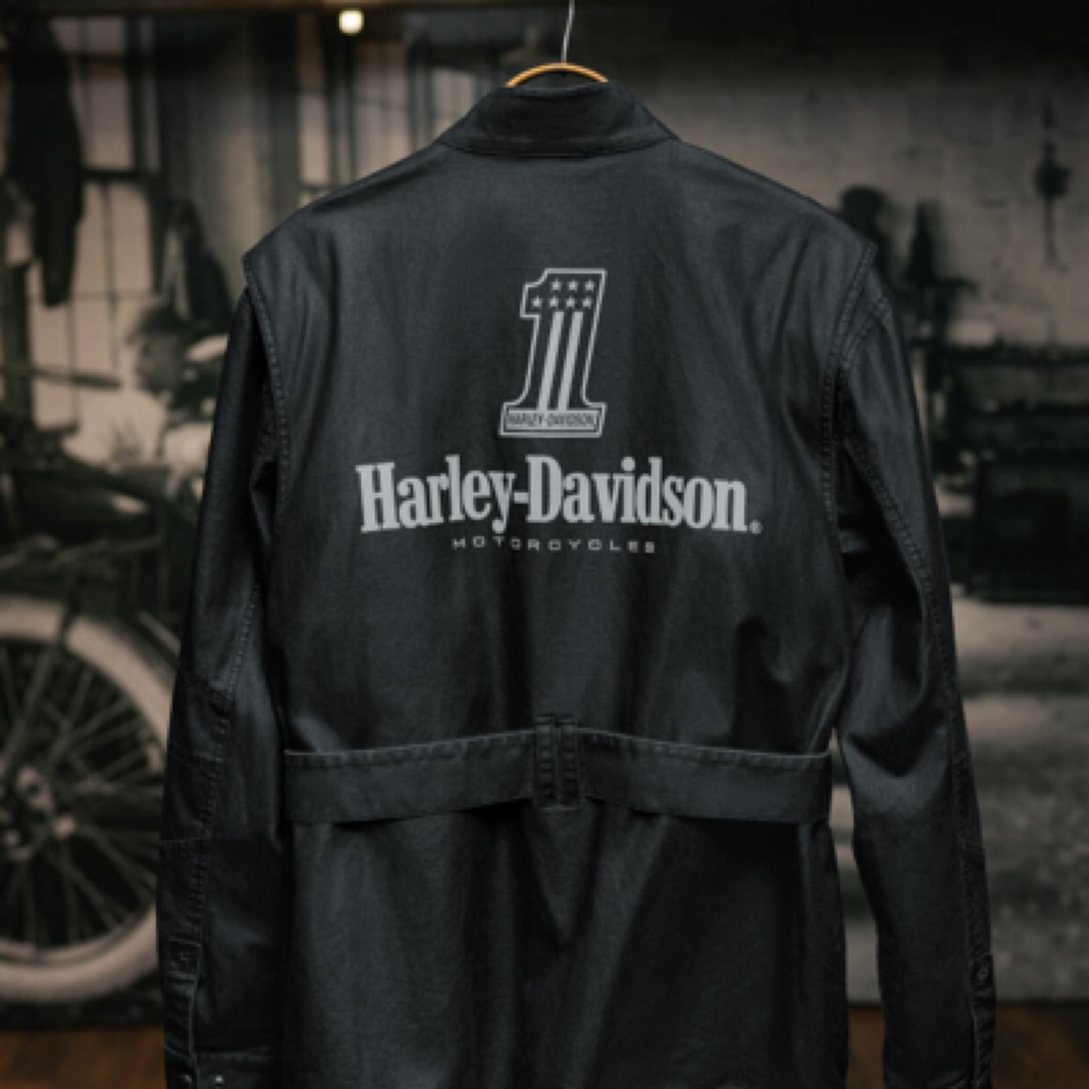 哈雷戴维森男款1号标油蜡骑行夹克
