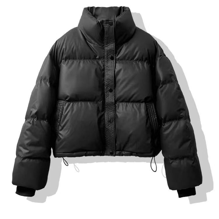 棉服女冬季新款高级感免洗棉服宽松棉衣潮流加厚立领外套