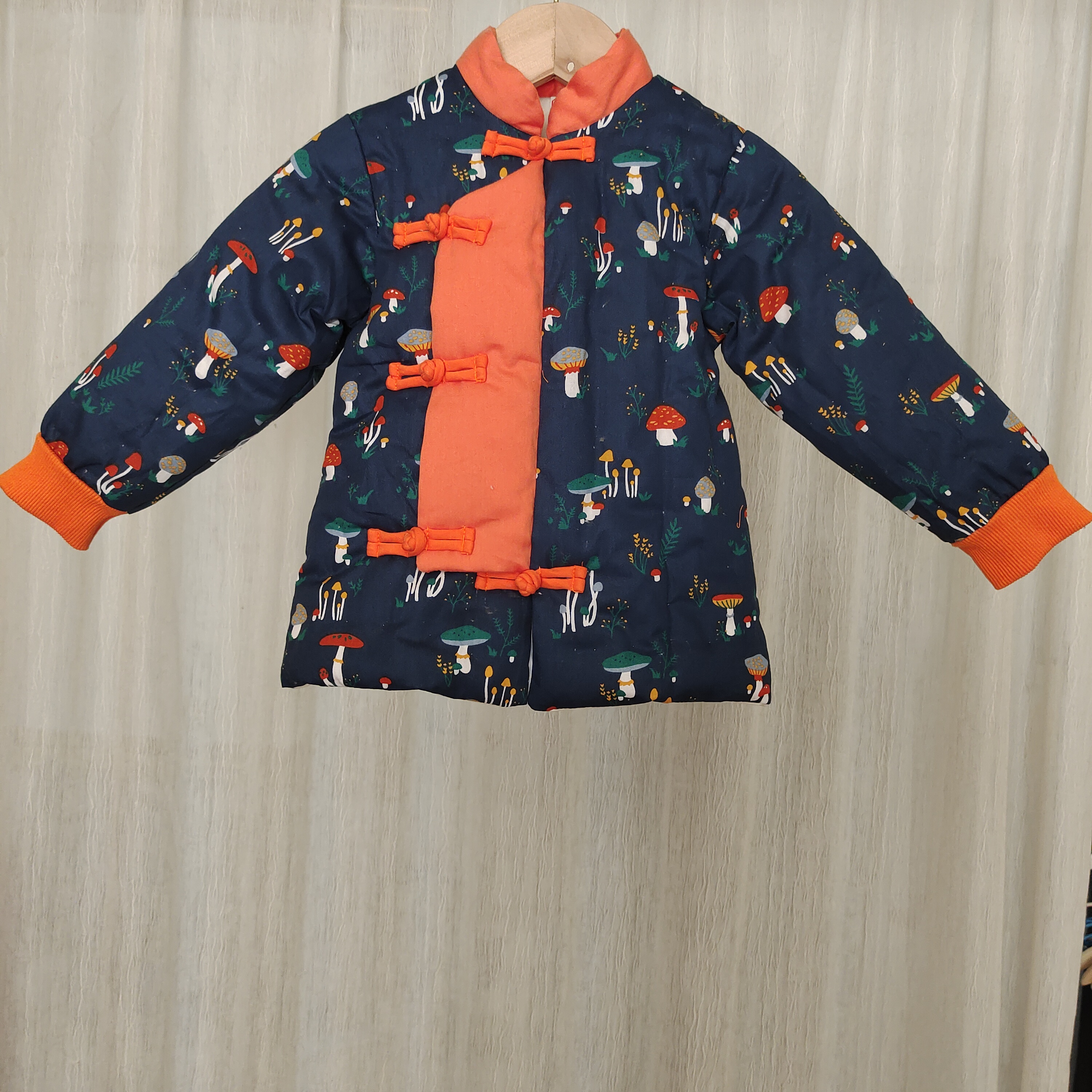 儿童国风复古盘扣手工棉花棉袄冬款