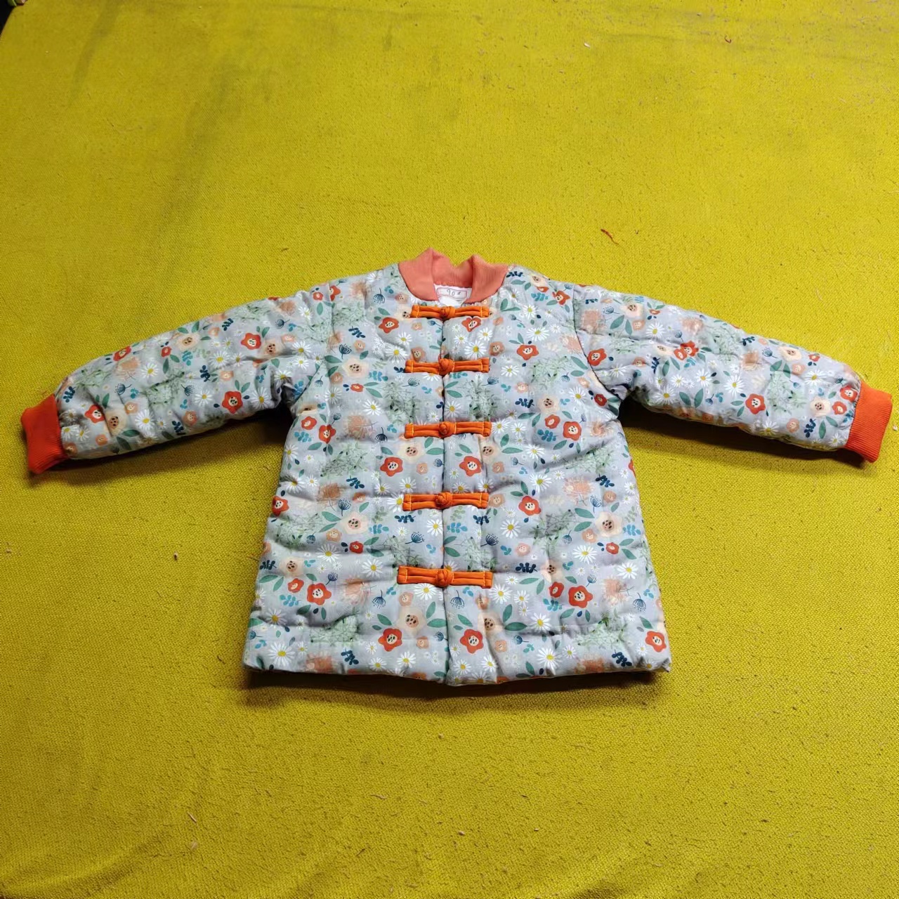 田园风儿童复古盘扣手工棉花棉袄