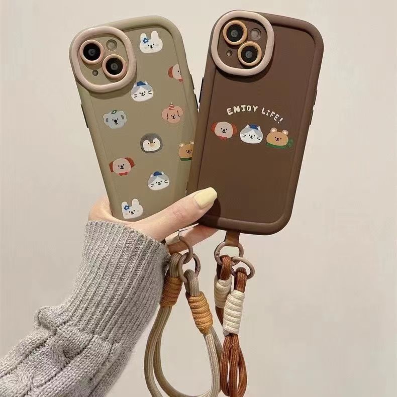小动物苹果14promax新15pro可爱13软萌12全包11防摔x女款iphone壳