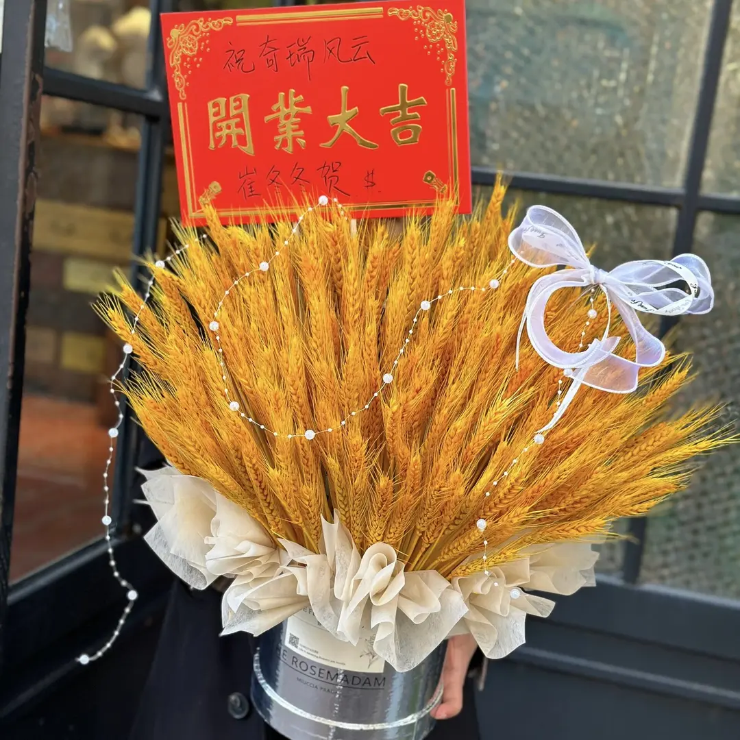 成品大麦抱抱桶开业乔迁礼物手提篮花束全国同城附近花店送花上门