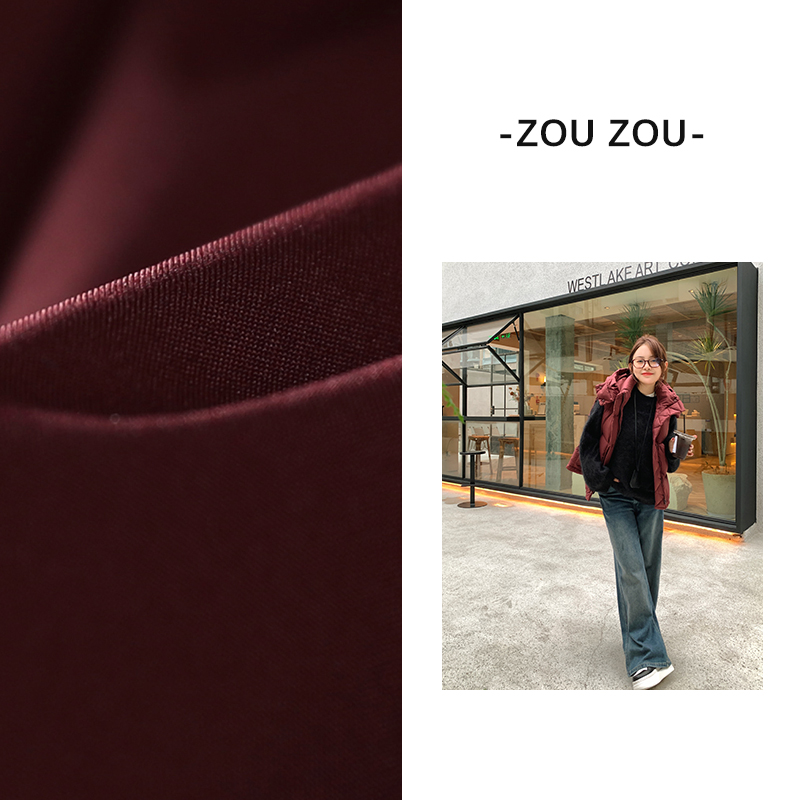 邹邹小个子新品 复古90白鹅绒保暖羽绒服女冬短款连帽外套