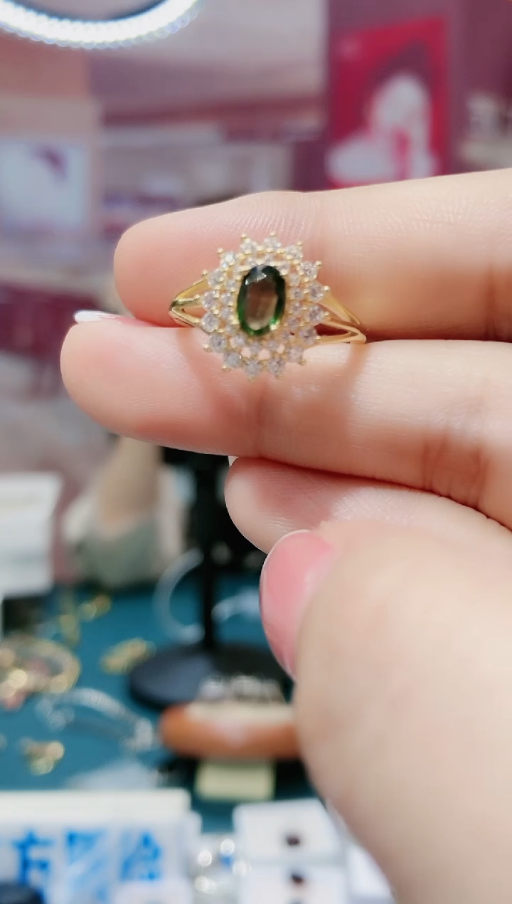 【闪购商品】蓝宝石戒指银S925镶嵌一枚