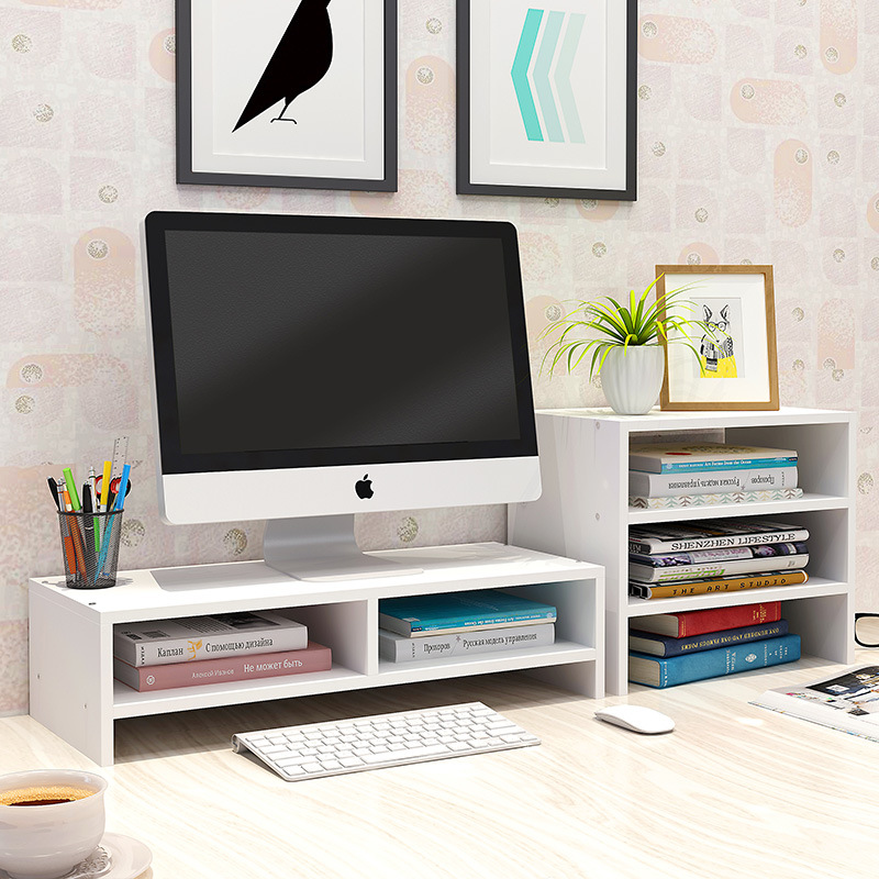 台式电脑显示器增高架笔记本支架办公桌收纳置物架多层桌面文件架