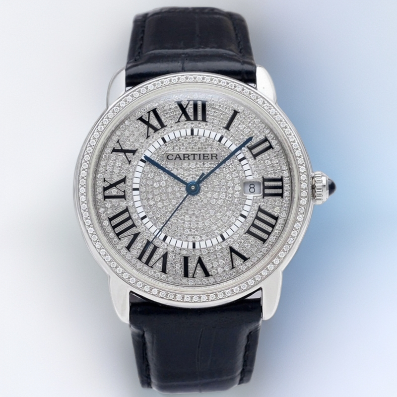 99新 Cartier/卡地亚 伦敦系列男表/表径42/后钻满天星/公价21万