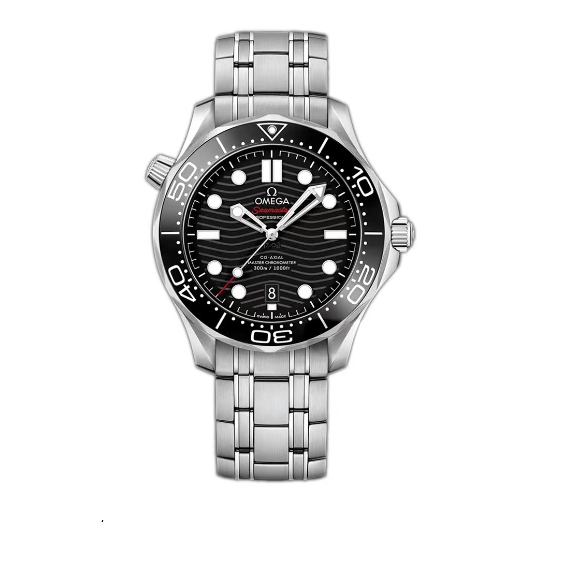 99新 Omega/欧米茄 海马300系列男表/42mm/黑钢/全套