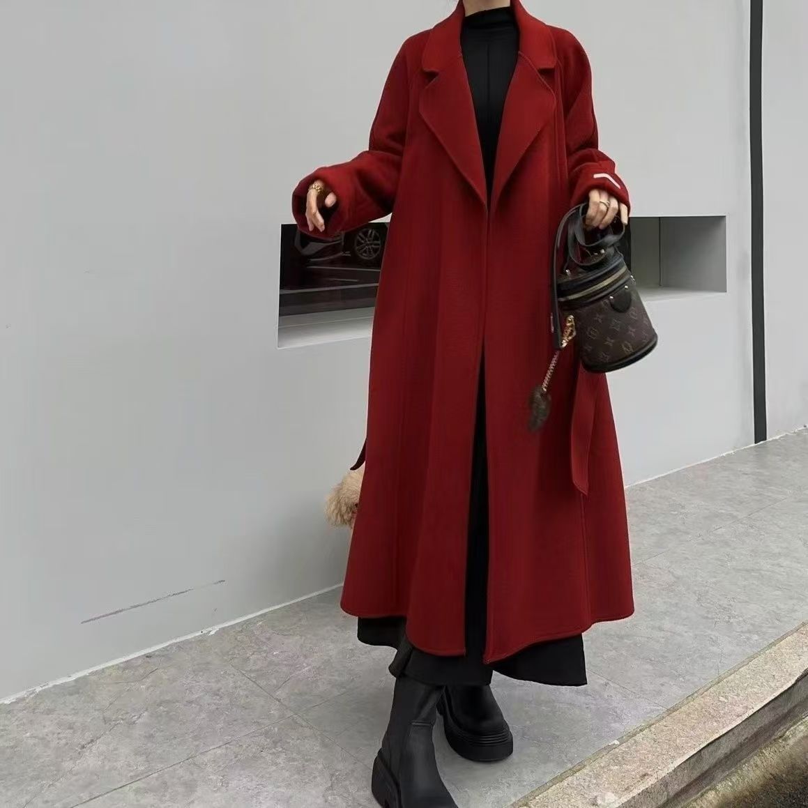 双面绒毛呢大衣女宽松呢子外套高级感小个子秋冬时尚百搭高端斗篷