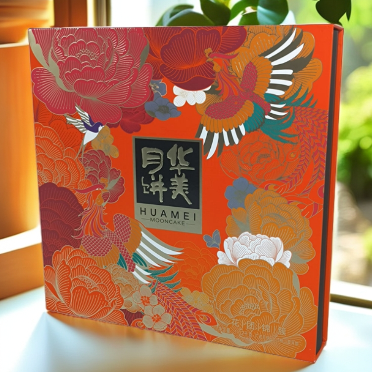 团购批发1箱8盒华美花团锦簇礼盒月饼 1020G大礼盒