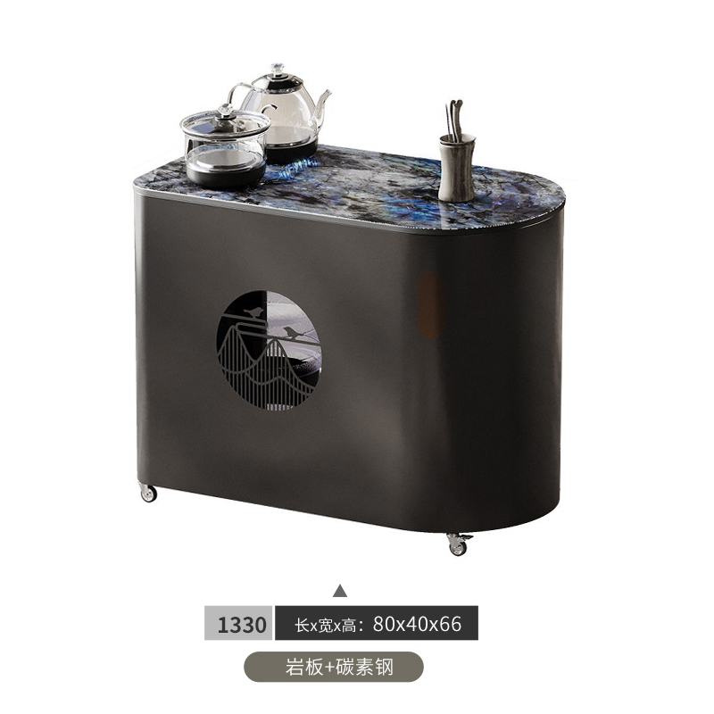 可移动阳台小户型岩板茶车家用现代茶桌烧水壶自动上水一体茶几