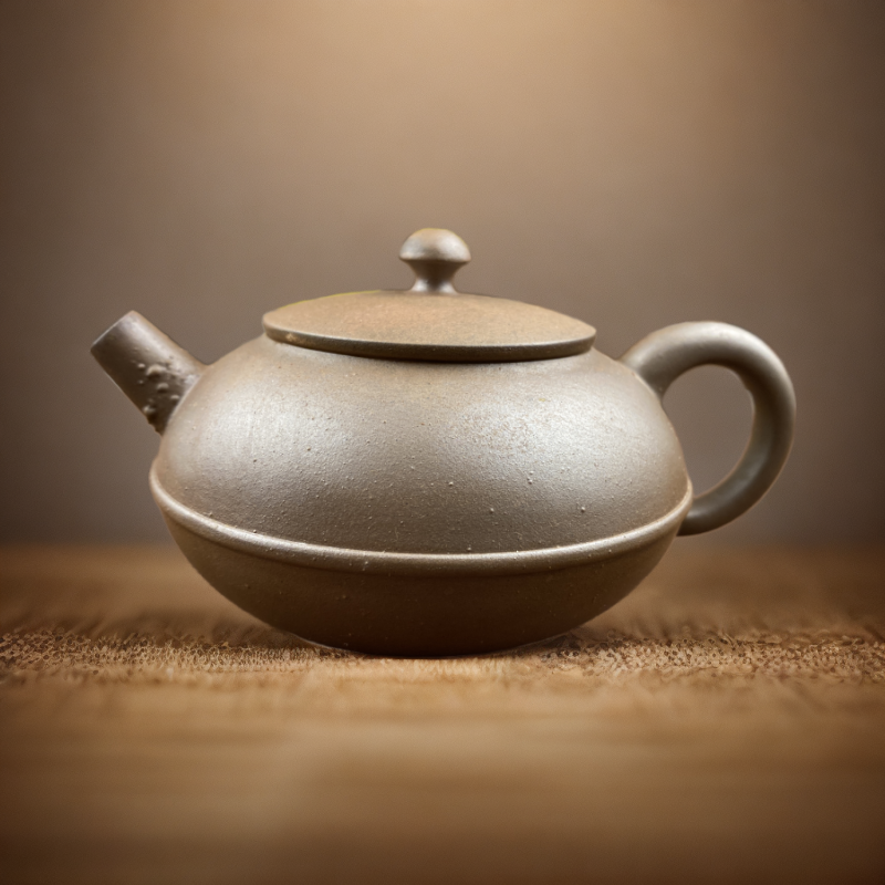 广西坭兴陶茶具 古龙窑柴烧茶壶 高温约160cc全手工制作原矿紫泥