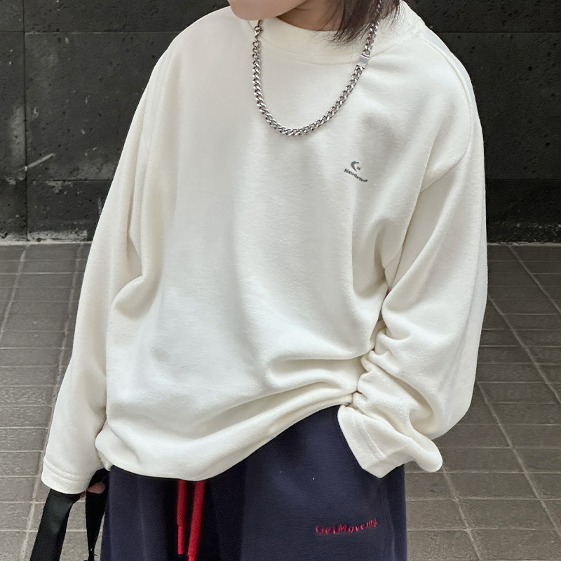 242830儿童简约百搭时尚宽松长袖圆领套头打底衫