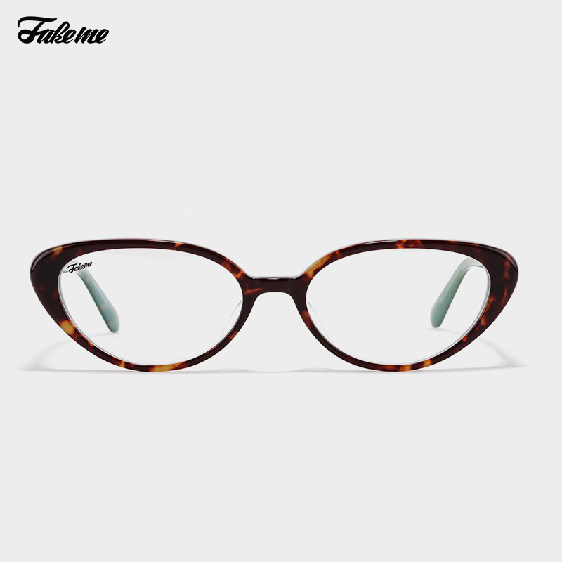 Fakeme（达人专属）新品板材猫眼光学镜架女ins素颜镜小野猫Tenney