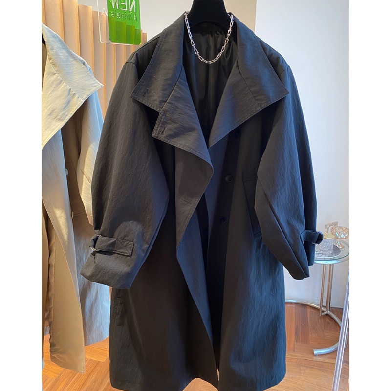 2024春秋新款高级感气质立领中长款英伦风衣女宽松休闲大衣外套潮