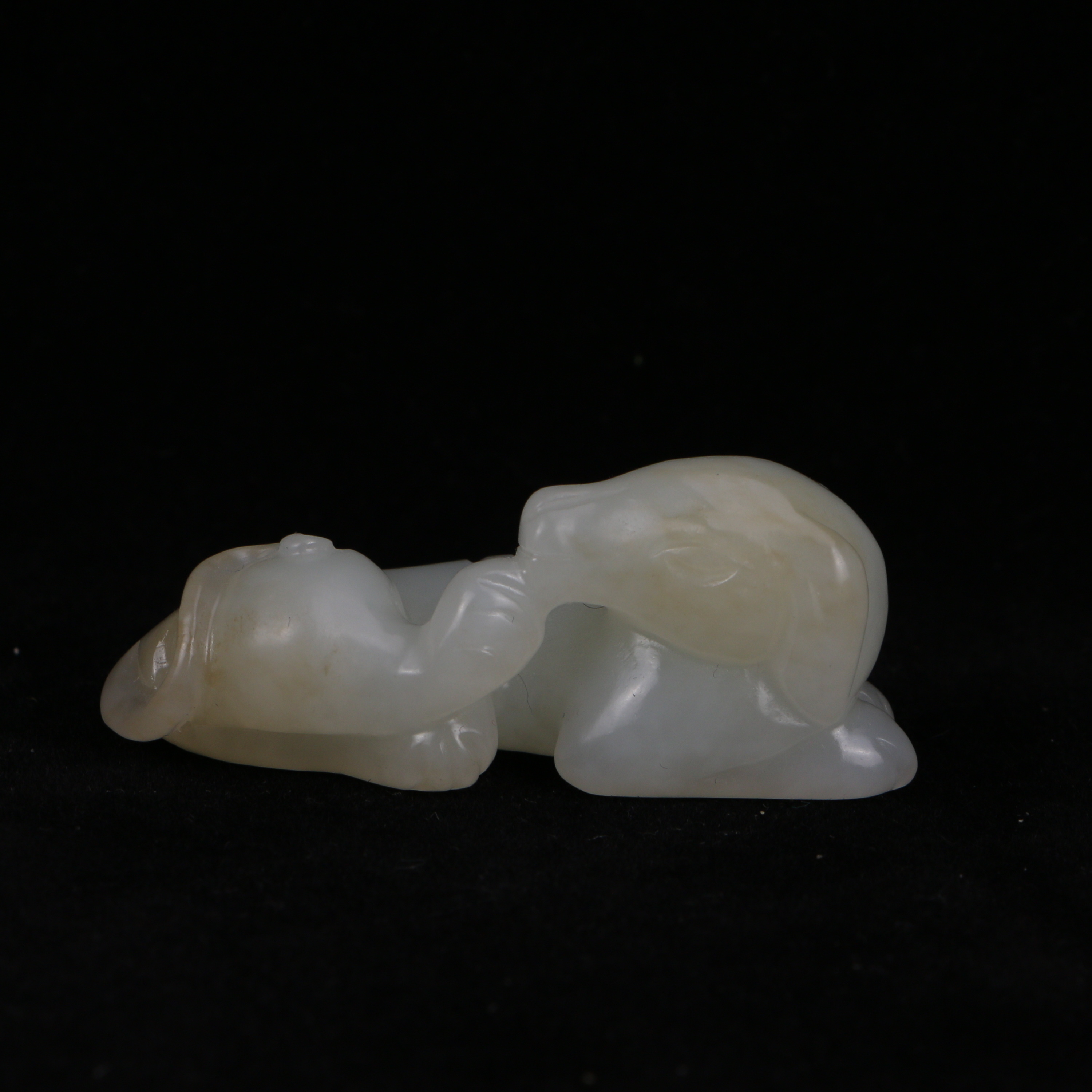 Lot01  清  和田玉狗旺财挂件 