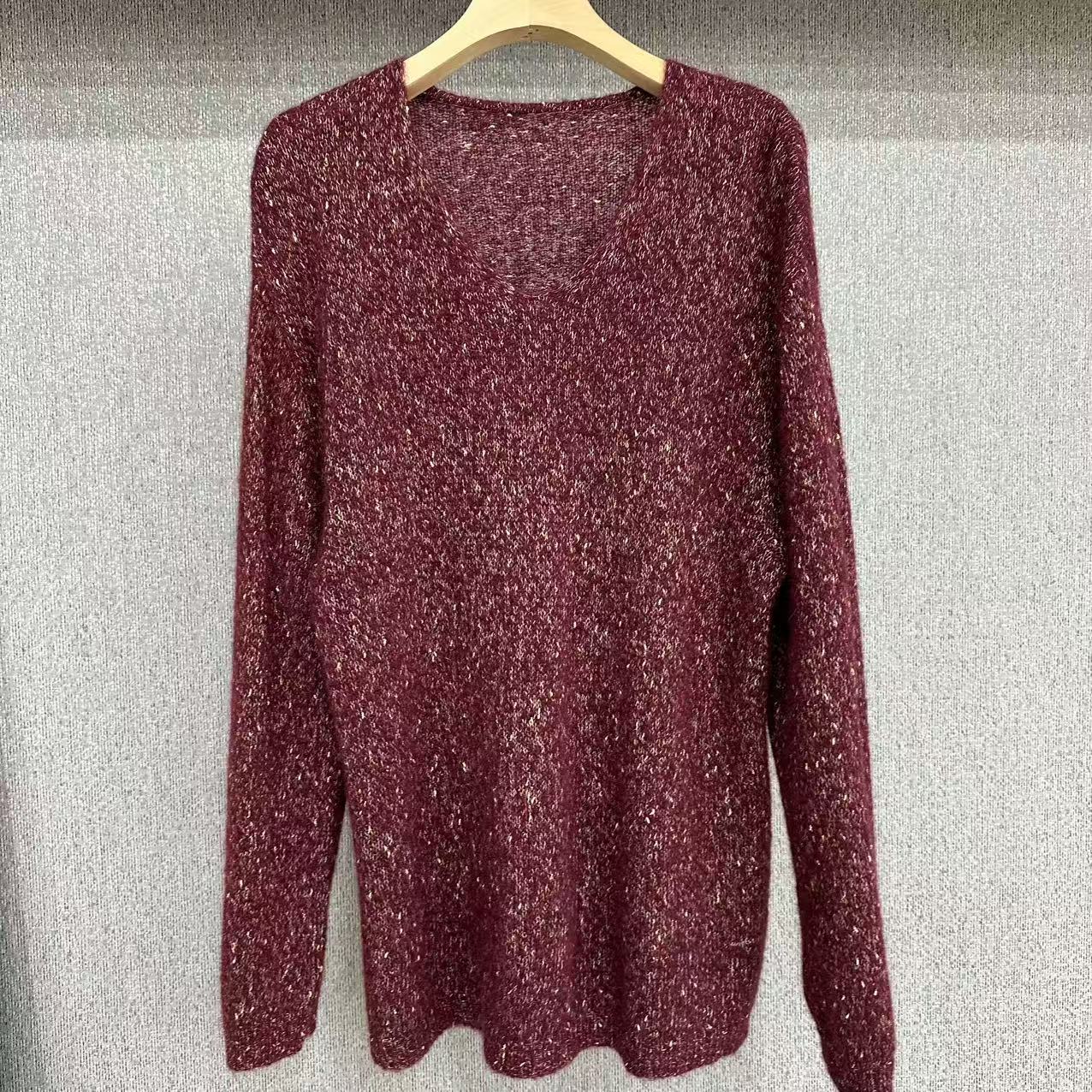 爆款！金豆V领女士休闲毛衣