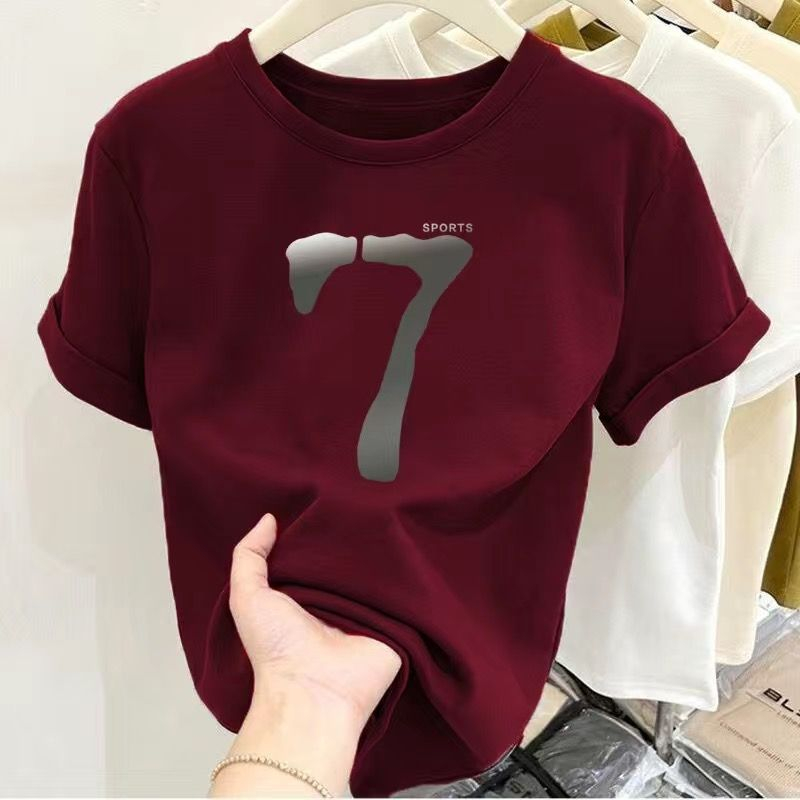 美式复古短袖t恤女夏季2024新款设计感洋气小众百搭宽松显瘦上衣