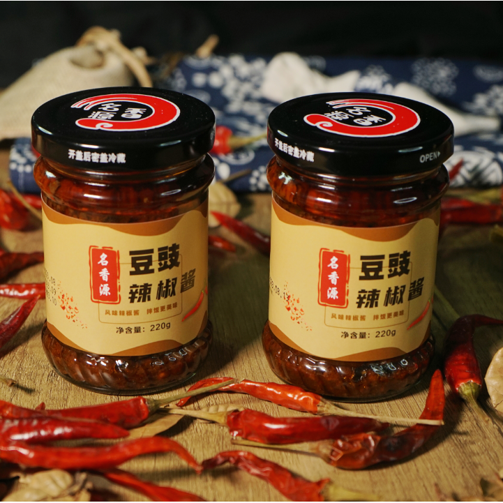 名香源家乡风味下饭酱辣椒酱豆豉辣椒酱/榄角辣椒酱
