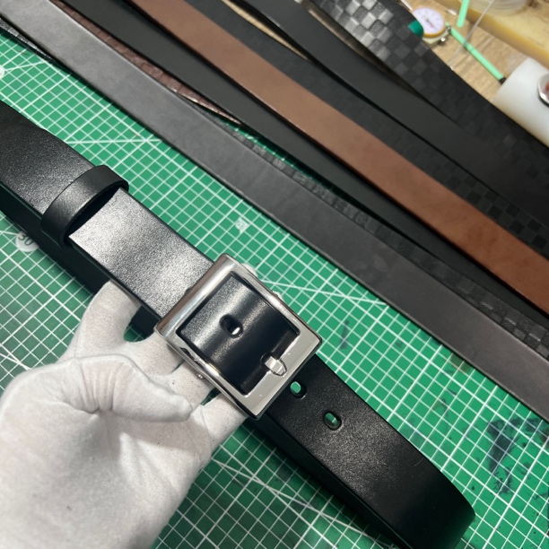 【牛匠22】纯手工皮带 304实心不锈钢针扣+3.8宽加厚实心头层牛皮