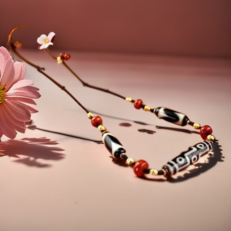 民族风百搭天然玛瑙玉髓九眼虎牙吊坠挂件项坠手工横款男女款挂件