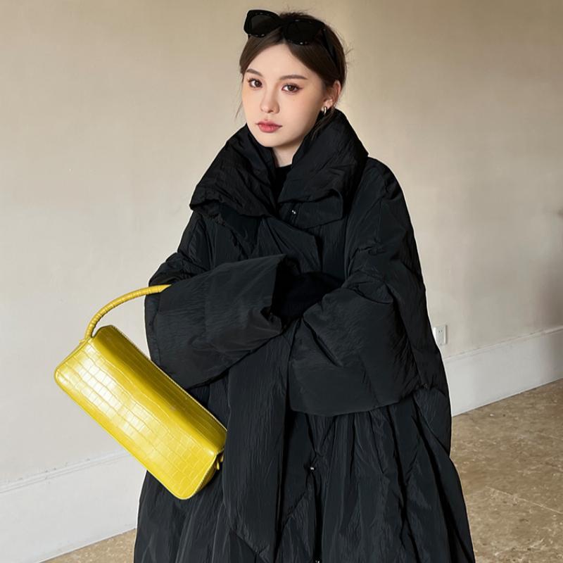 2025年新款棉服女冬季中长款宽松过膝大被子加厚时尚潮流棉袄7609