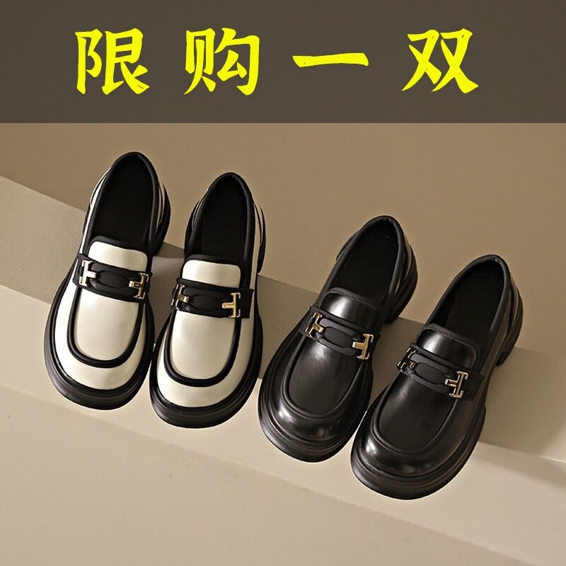 红蜻蜓牌红皮鞋女秋2023新款圆头粗跟单鞋百搭一脚蹬懒人舒适乐