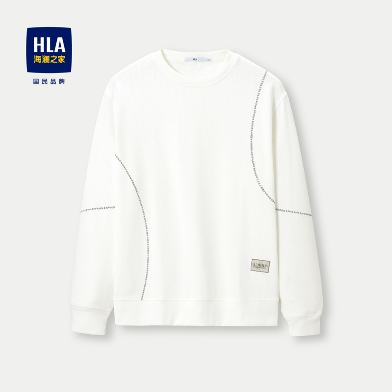 HLA/海澜之家道法自然四时之美系列圆领6明治科技卫衣男
