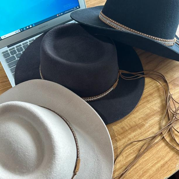 儿童带钻毡帽2025百搭白色韩版黑色#秋冬儿童毡帽ins帽子时尚