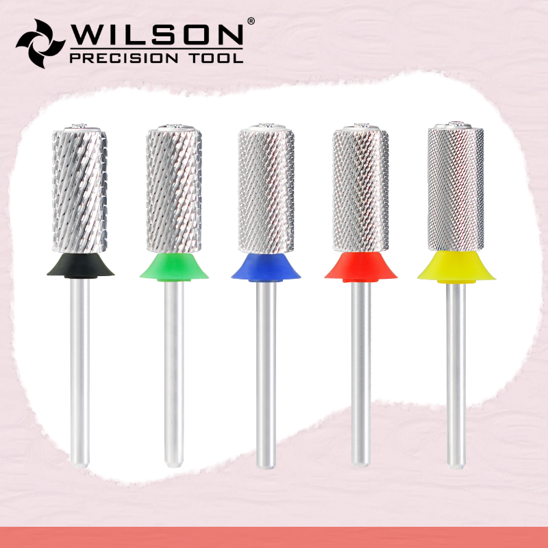 惠而顺情人节6.6mm爱心镶钻钨钢直筒安全倒角打磨头美甲店专用