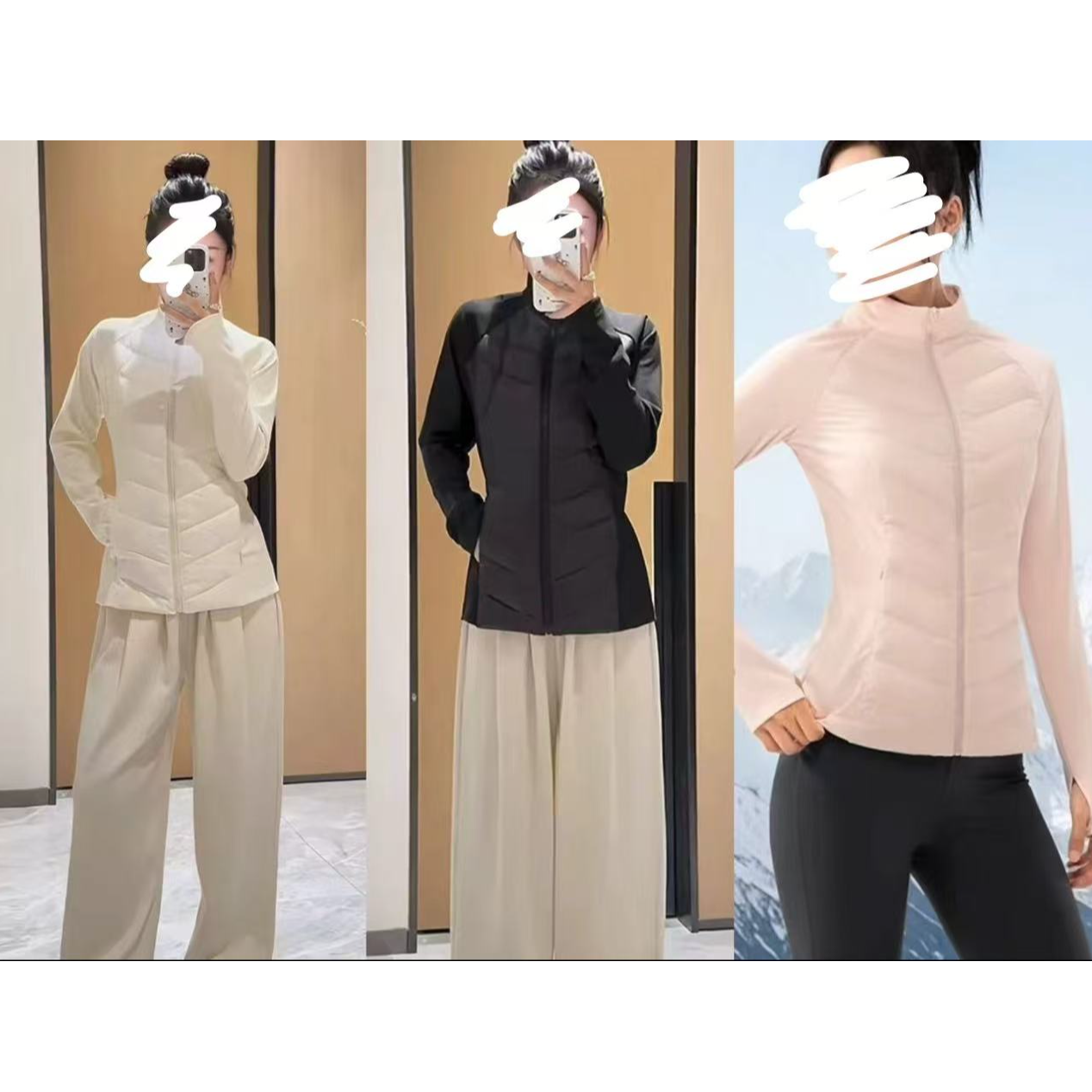 胖mm大码女装秋冬轻薄修身立领休闲拼接薄棉休闲显瘦外套上衣