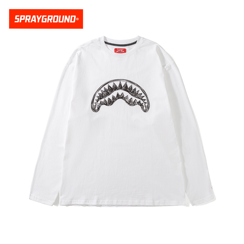 SPRAYGROUND 鲨鱼嘴长袖T恤宽松百搭校园情侣圆领XB WE030302
