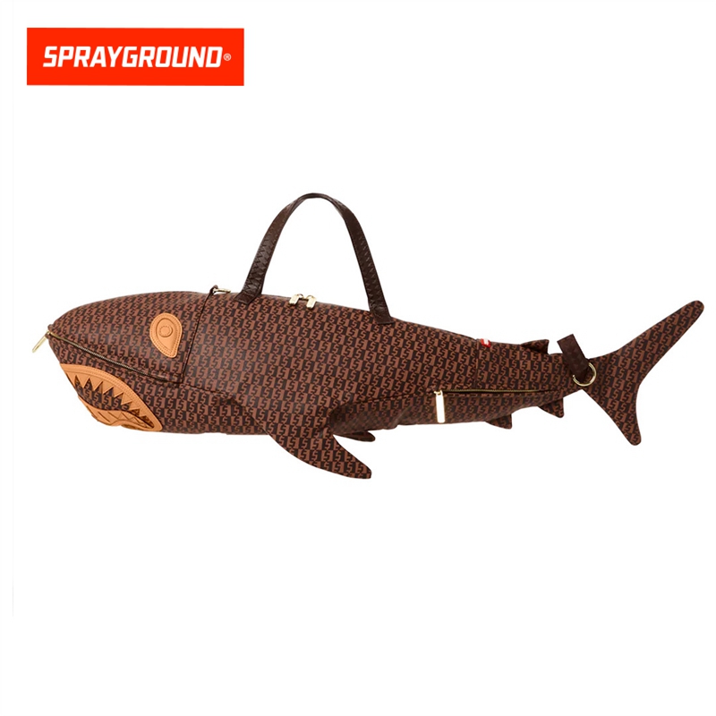 SPRAYGROUND 鲨鱼嘴手提包拎包鲨鱼棋盘格潮流新款XB W0835509