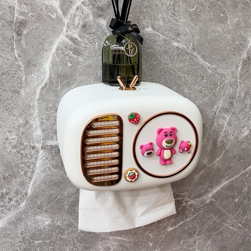 可爱壁挂式纸巾盒卫生间浴室免打孔卷抽纸盒装洗脸巾收纳盒玉憬熙