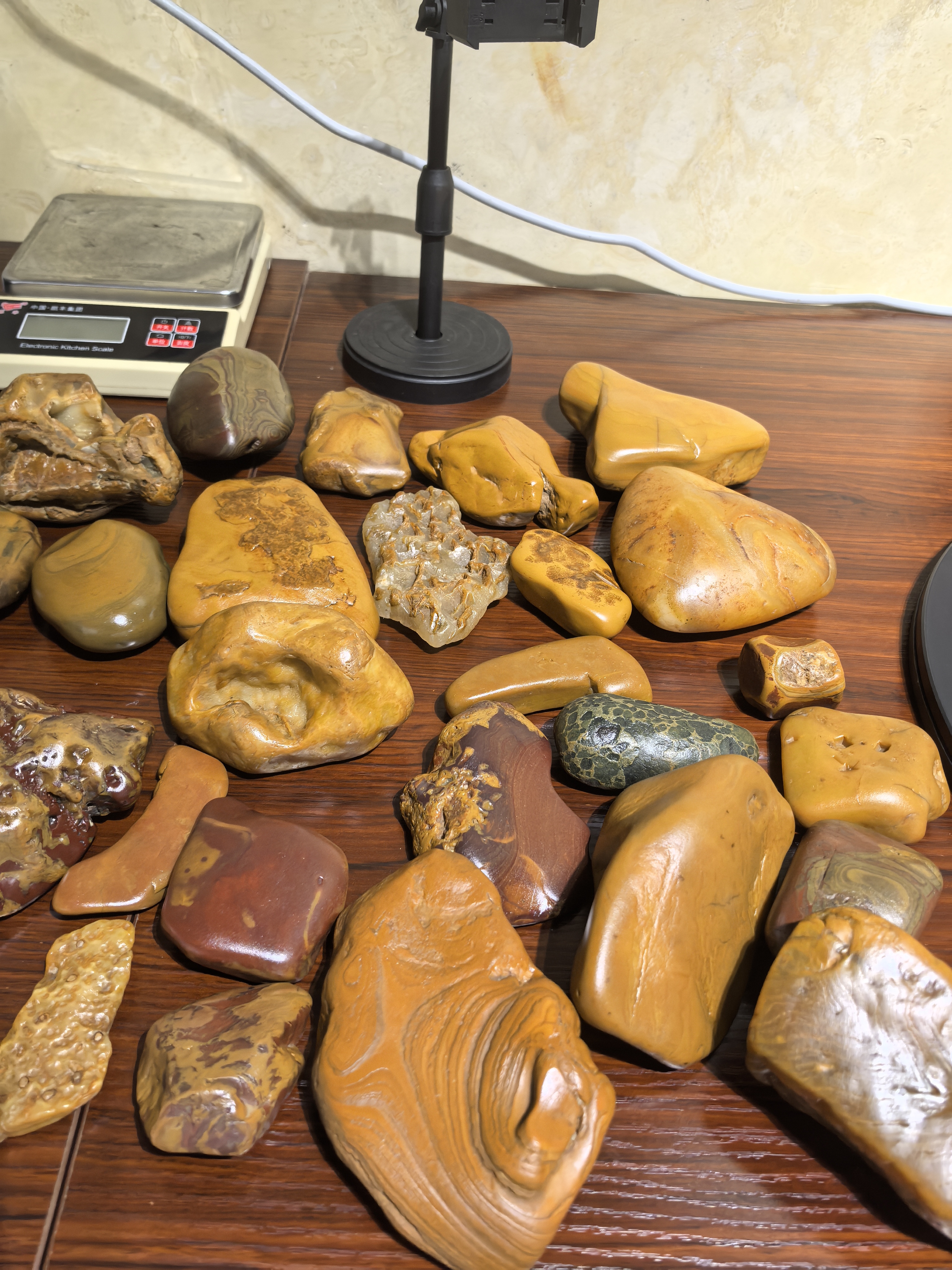 黄蜡石奇石观赏盆景石一物一拍