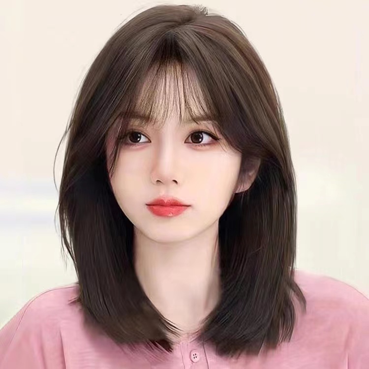 【40cm锁骨发】全真发女减龄修颜锁骨发气质温柔假发真人发丝轻薄