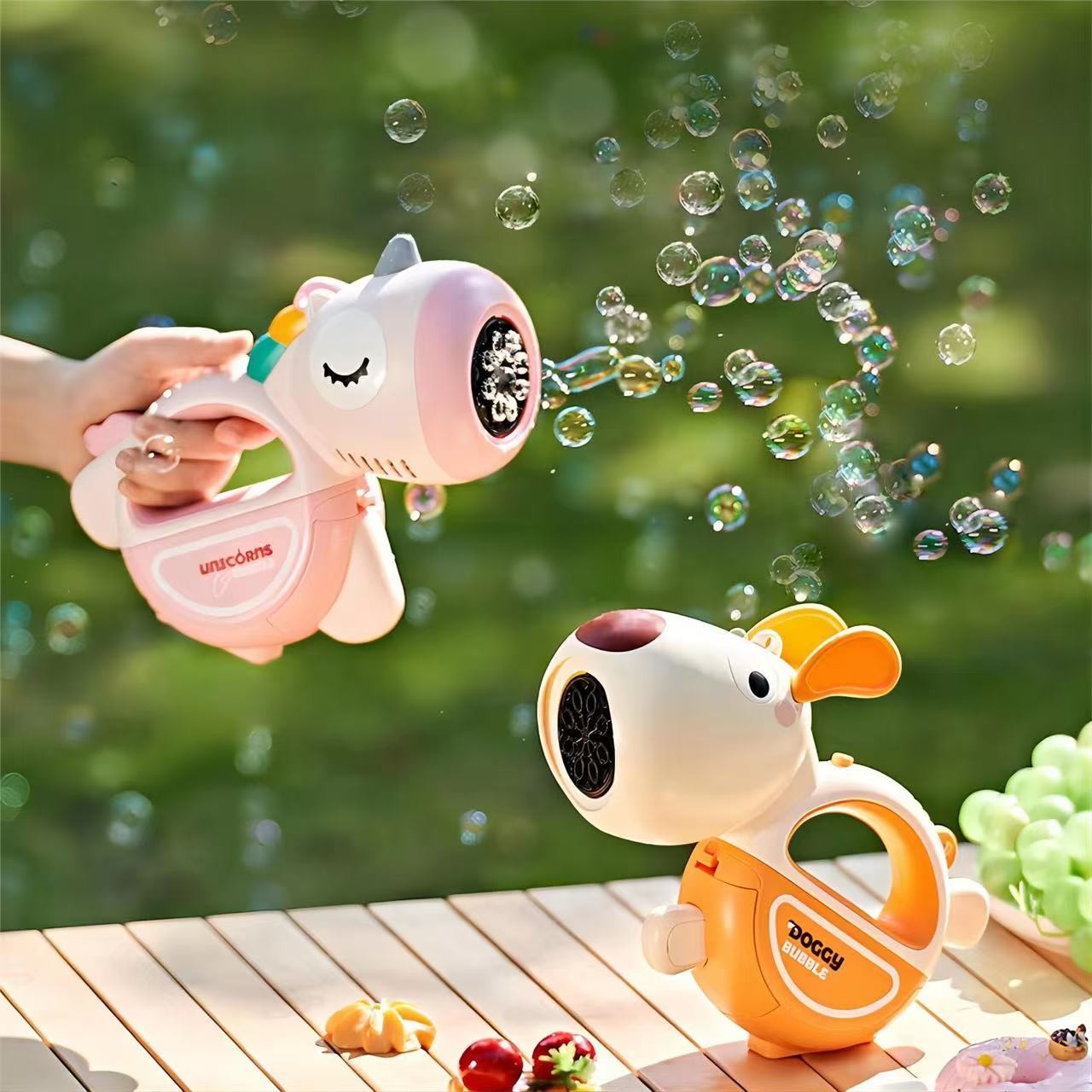 新款汪汪泡泡机手持音乐发光全自动吹泡泡枪（检查后发出介意勿拍）