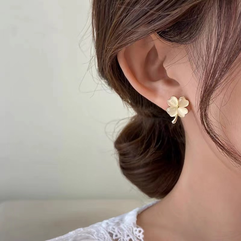 铜合金耳饰 925银针7035《小幸运》百搭简约新耳饰小众设计感耳环